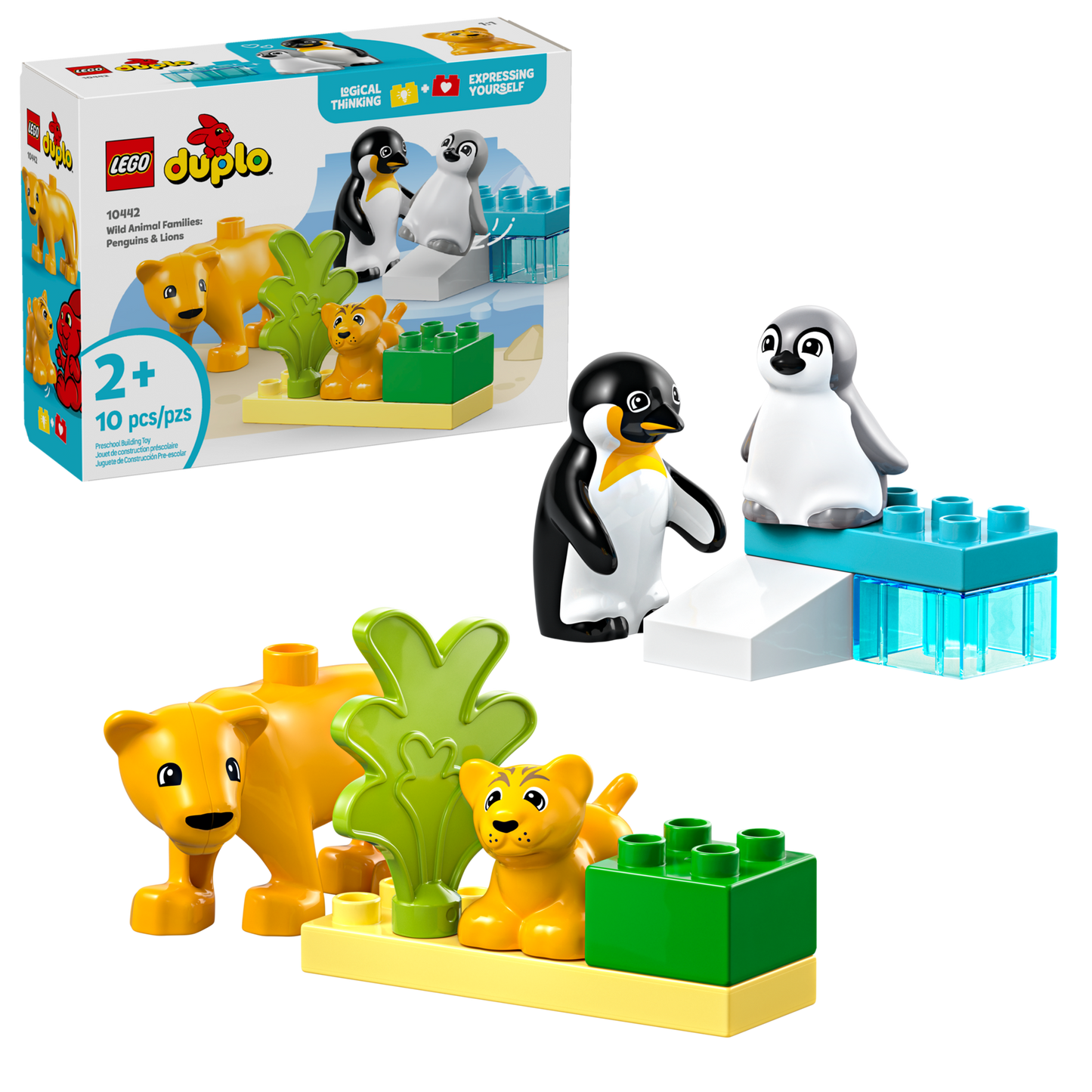 LEGO 10442 Famiglie di animali: pinguini e leoni