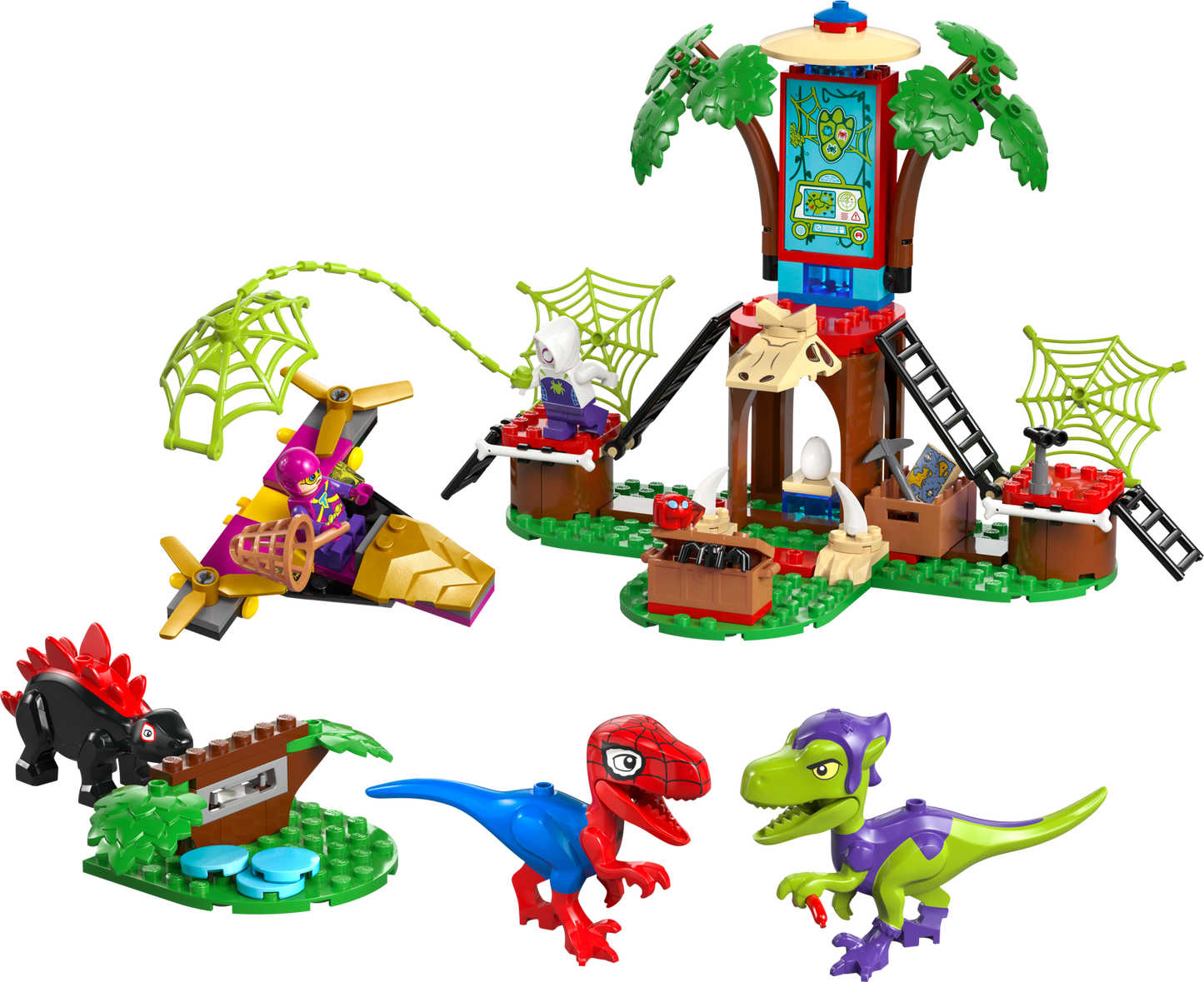 LEGO 11200 Battaglia con il raptor al quartier generale sull’albero di Spider-man e Gobby