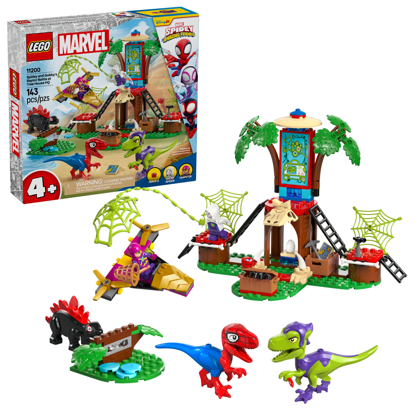 LEGO 11200 Battaglia con il raptor al quartier generale sull’albero di Spider-man e Gobby