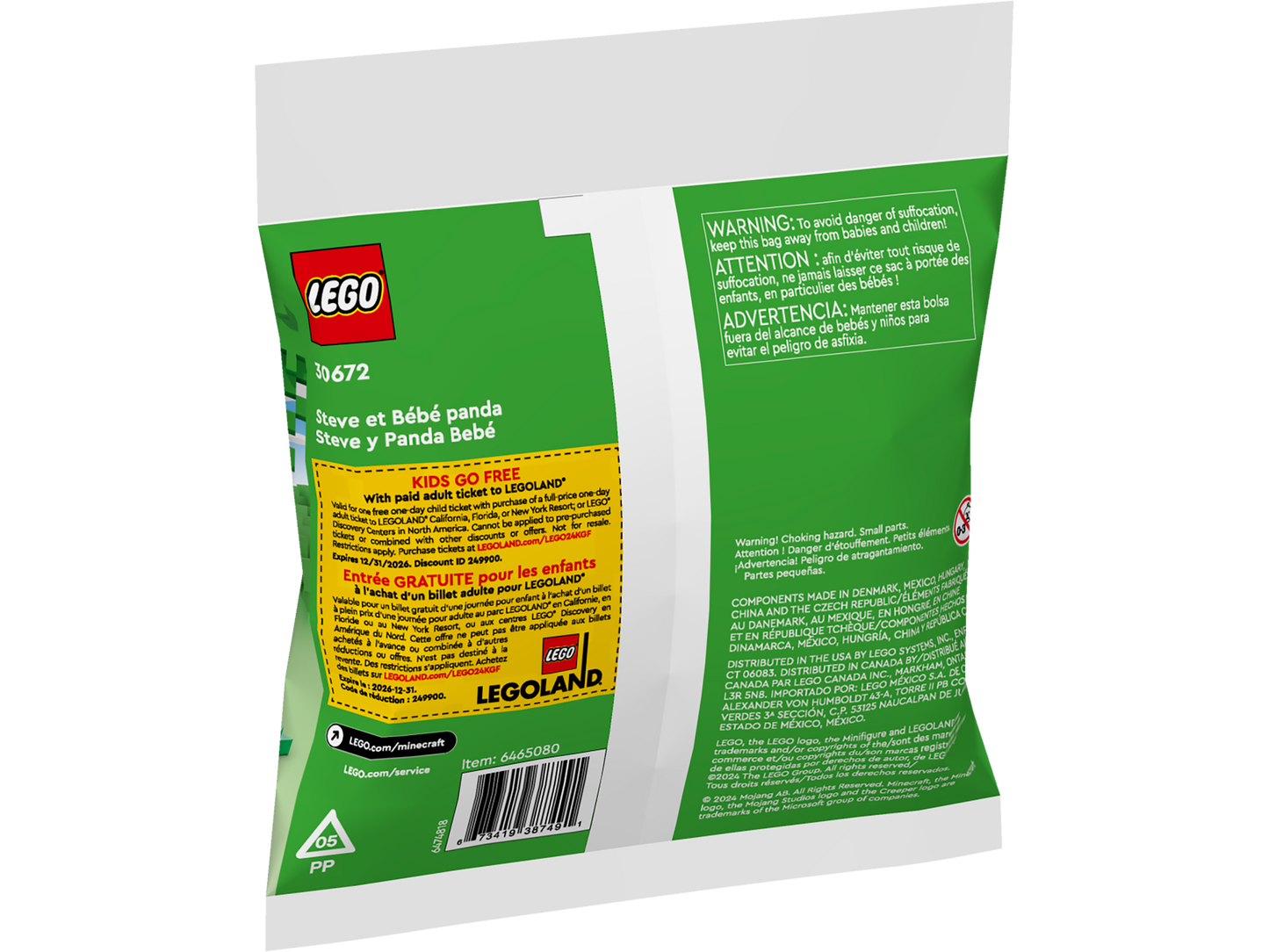 LEGO 30672 Steve e Baby Panda