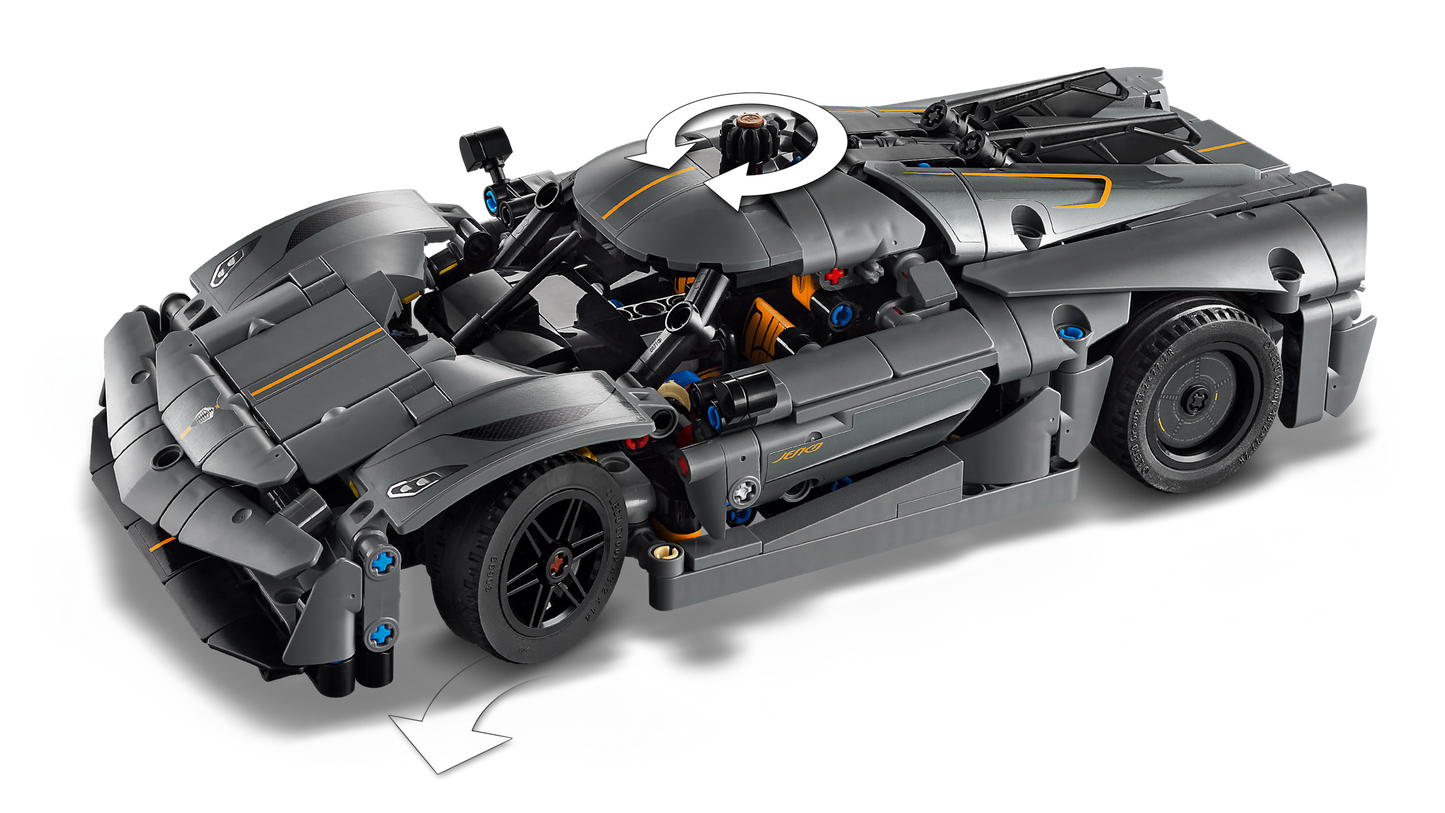 LEGO 42173 Hypercar Koenigsegg Jesko Absolut grigia