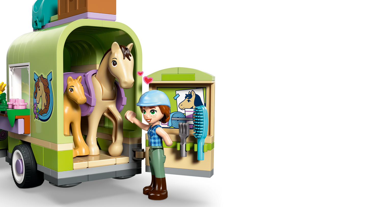 LEGO 42695 Friends Rimorchio per cavallo e puledro