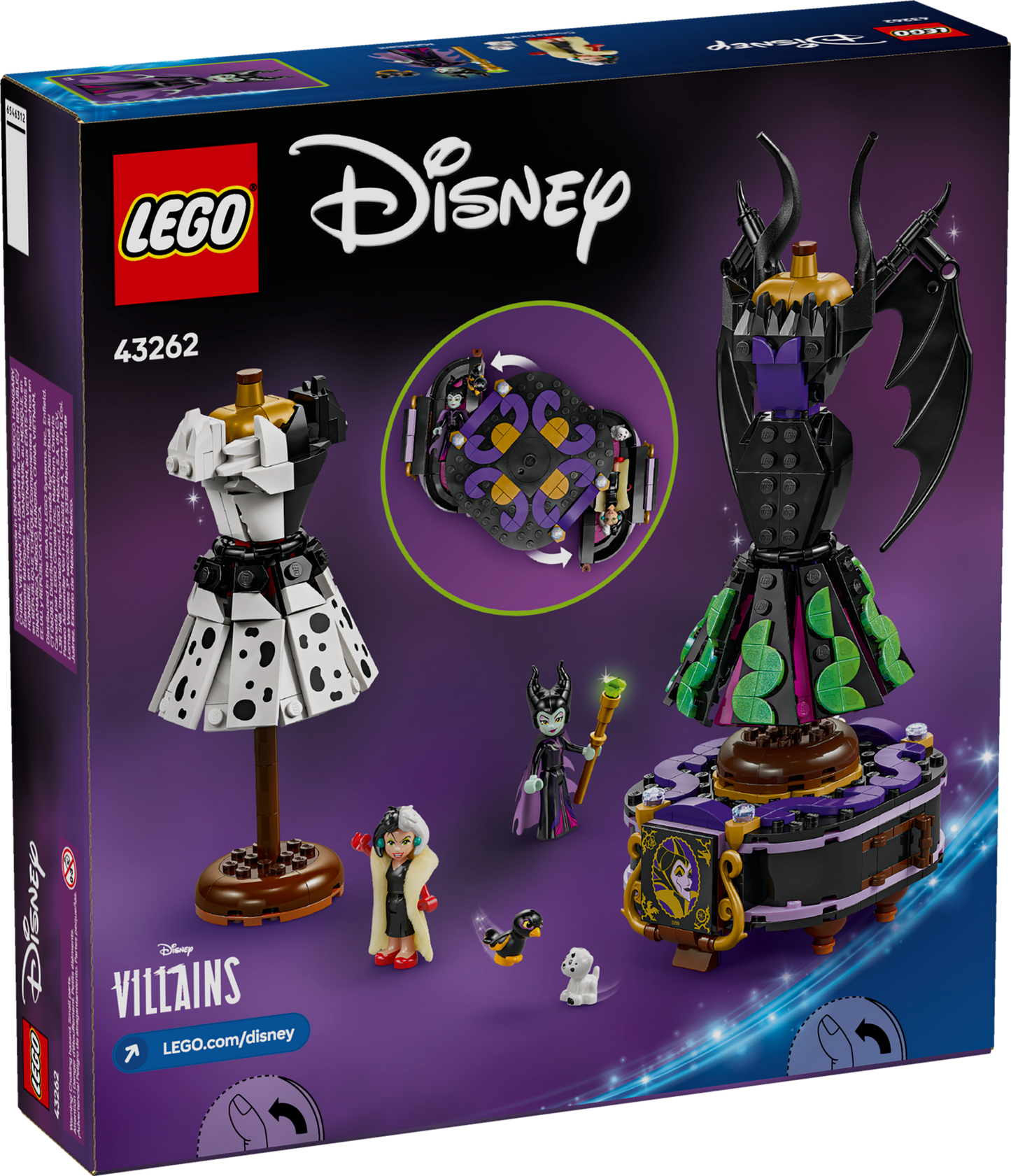 LEGO 43262 Abiti di Malefica e Crudelia De Mon