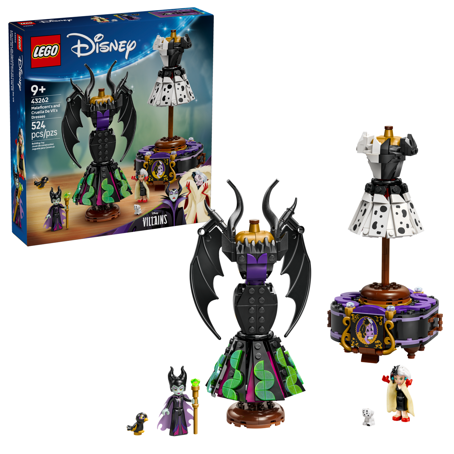 LEGO 43262 Abiti di Malefica e Crudelia De Mon