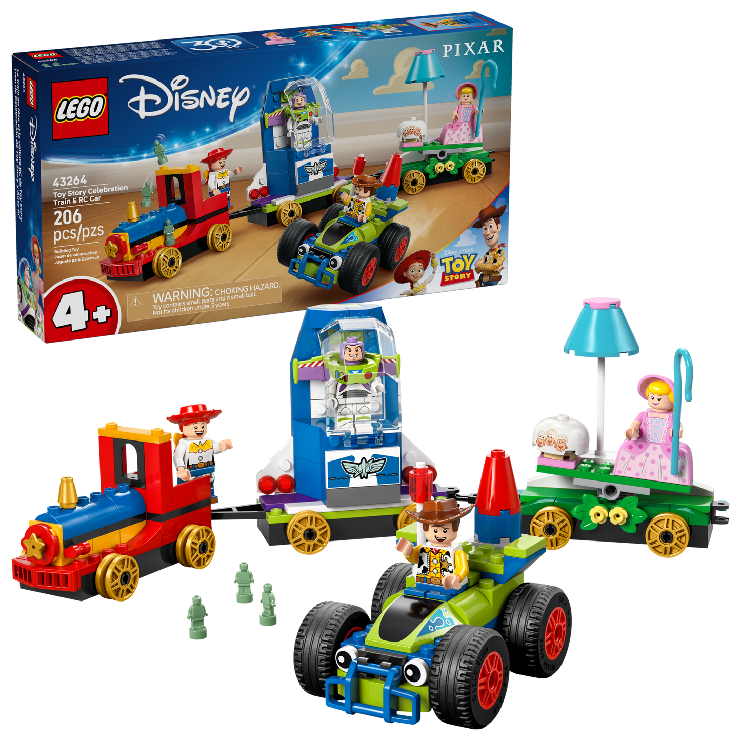 LEGO 43264 Toy Story: Treno e Auto RC celebrativi