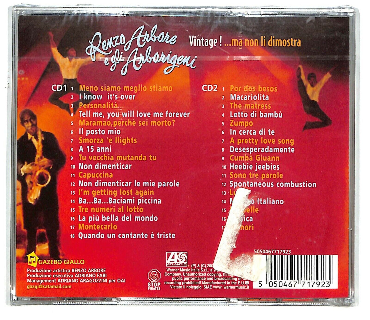 EBOND Renzo Arbore E Gli Arborigeni - Vintage! ...ma Non Li DimostraCD00704 CD033704