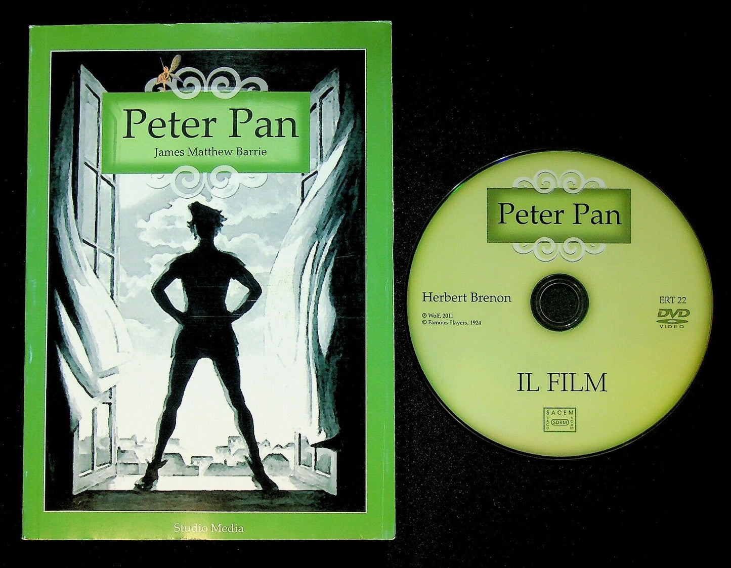 EBOND Peter Pan+ Film DVD Originale (1924) (muto Con Sottotitoli) Libro LI001001