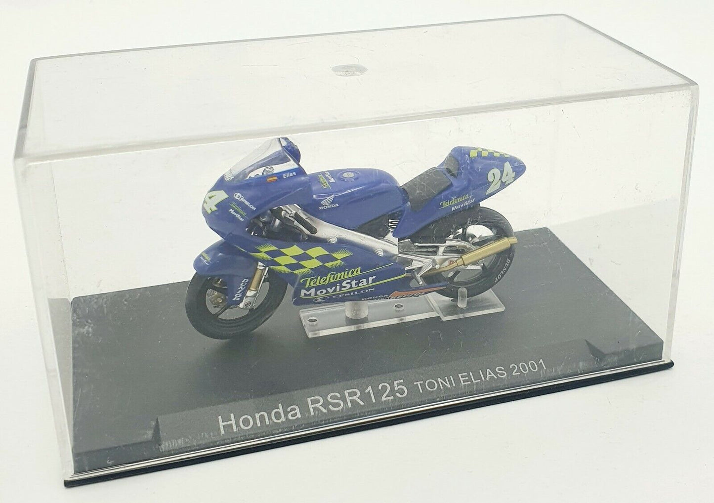 EBOND Moto Honda RSR125 Toni Elias 2001 - Die cast - Scala 1:24 - S046.