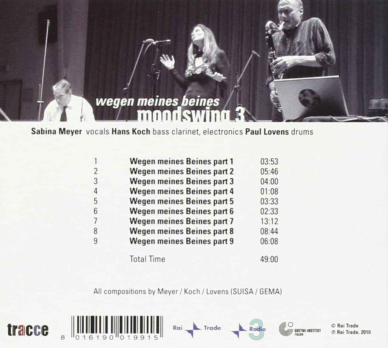 EBOND Moodswing 3: Hans Koch, Paul Lovens - Wegen Meines Beine5008 CD CDS001230