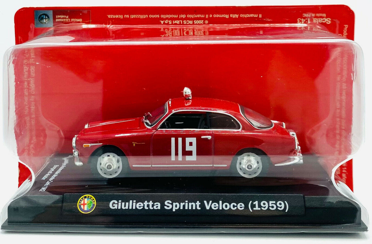 EBOND Alfa Romeo Giulietta Sprin Veloce 1959 XXXI Rallye Aut. MonteC. 1:43 0212