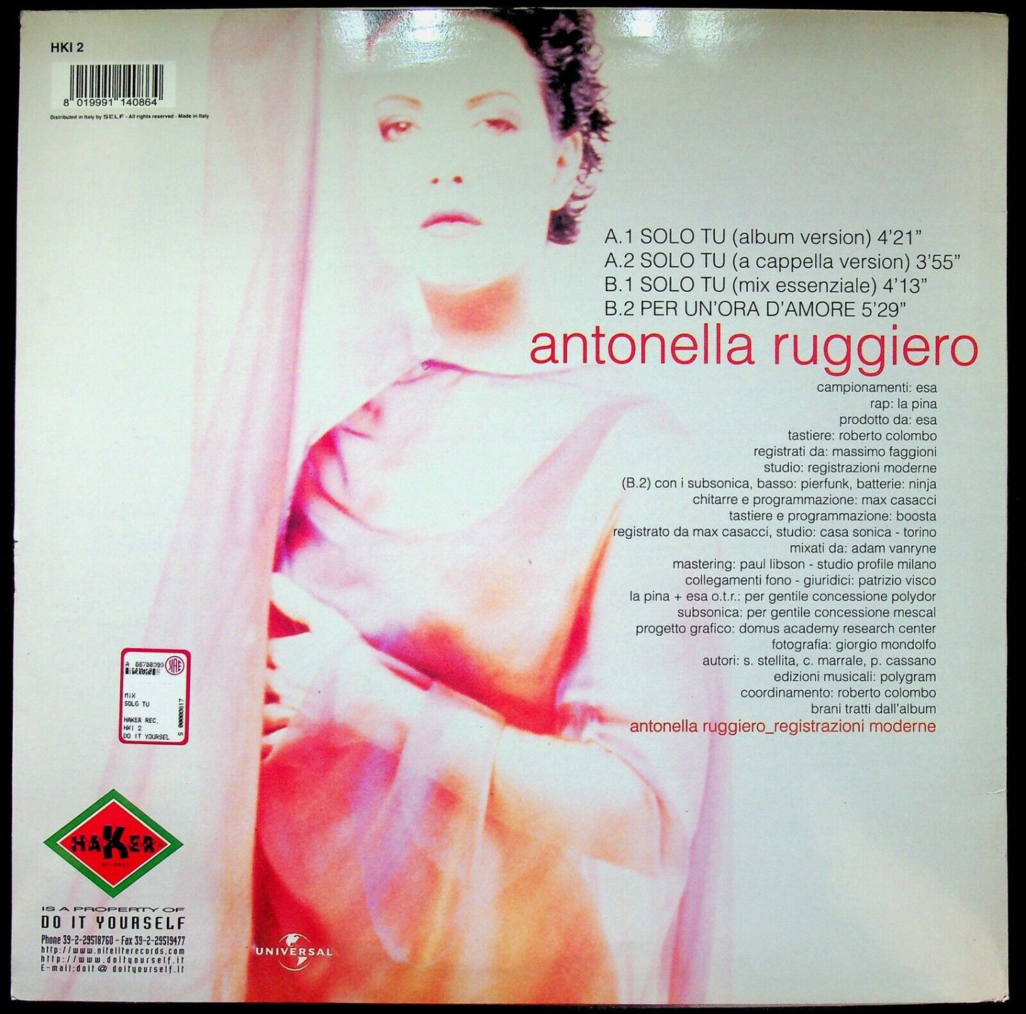 EBOND Antonella Ruggiero - Solo Tu Vinile V058027