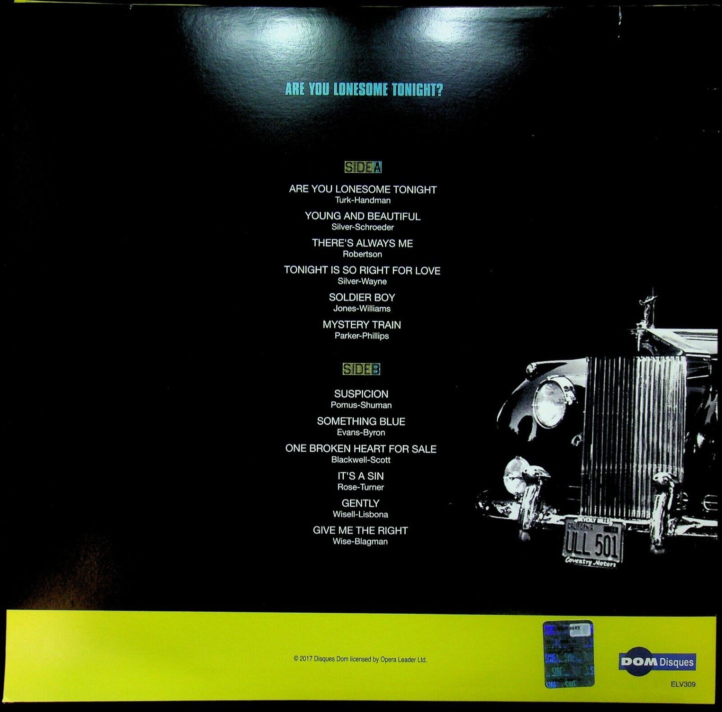EBOND Elvis Presley - Are You Lonesome Tonight? Vinile VS001004