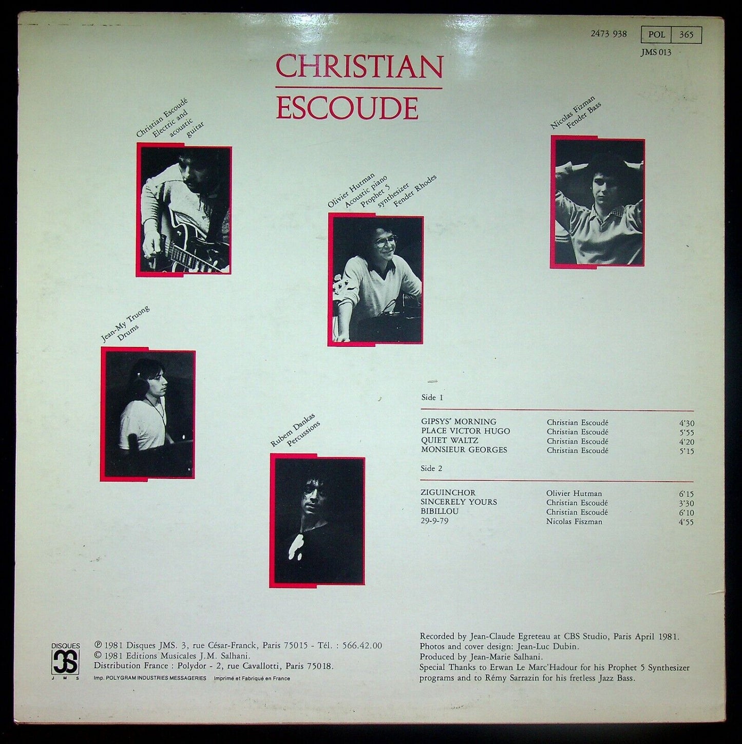 EBOND Christian Escoude - Gipsy's Morning Vinile V059010