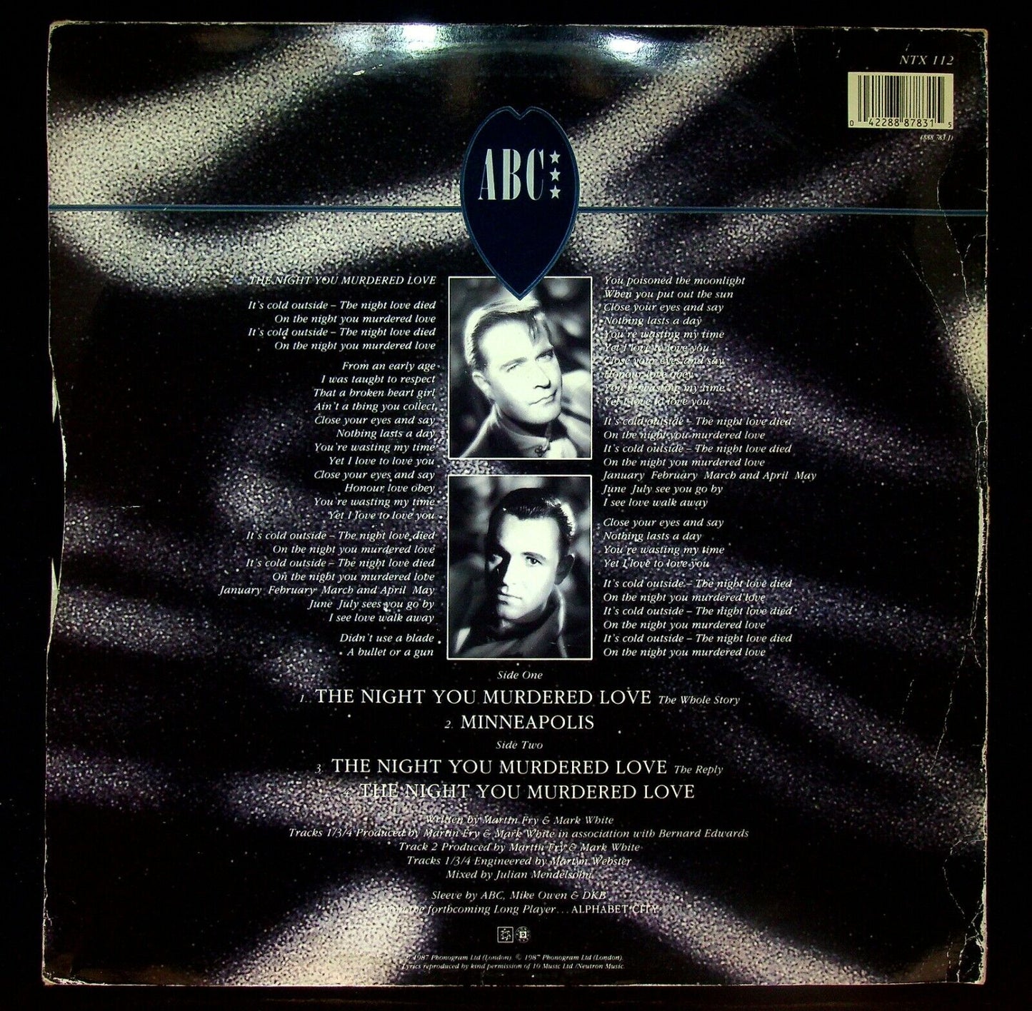 EBOND Abc Feat Contessa Lady V - The Night You Murdered Love Vinile V059036