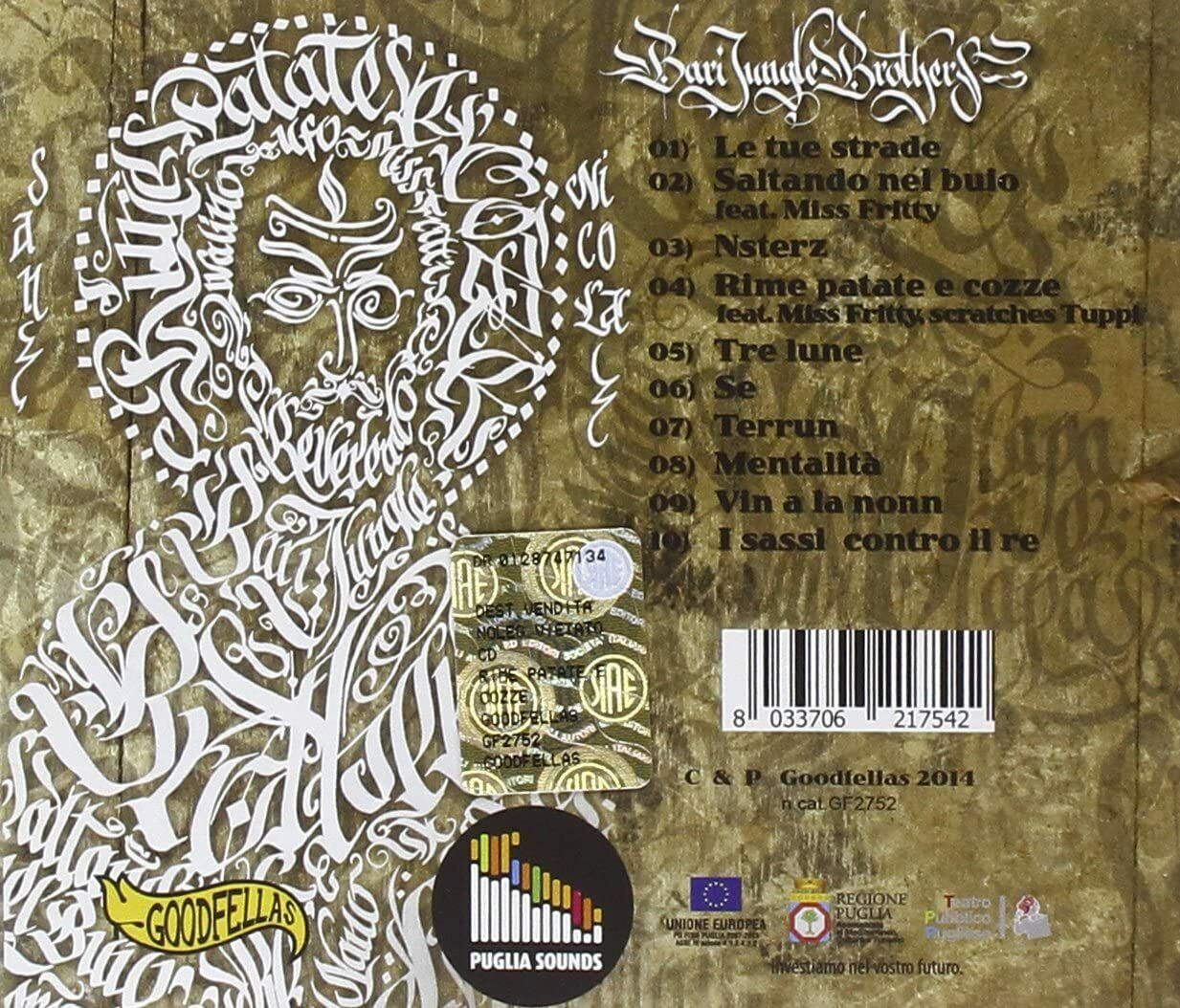 EBOND Bari Jungle Brothers - Rime Patate E Cozze5001 CD CDS001021