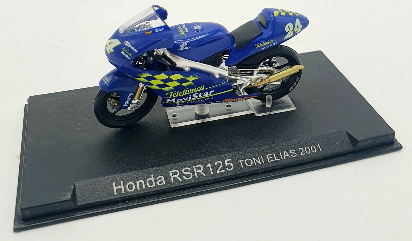 EBOND Moto Honda RSR125 Toni Elias 2001 - Die cast - Scala 1:24 - S046.