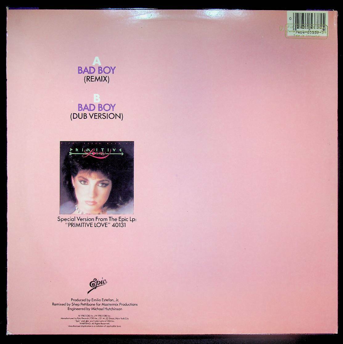 EBOND Miami Sound Machine - Bad Boy (remix) - Epic - 49-05338 -- V056127 Vinile V056127