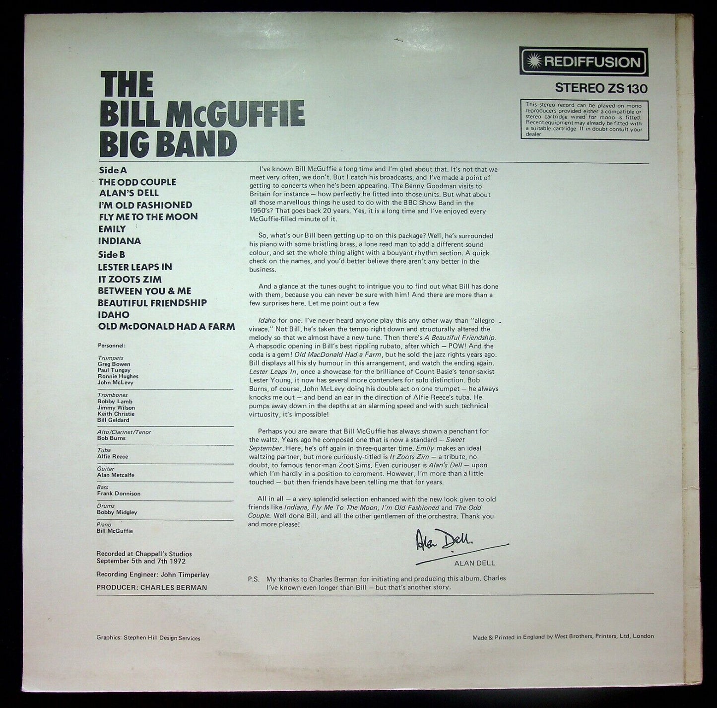 EBOND Bill Mcguffie - The Bill Mcguffie Big Band Vinile V059096