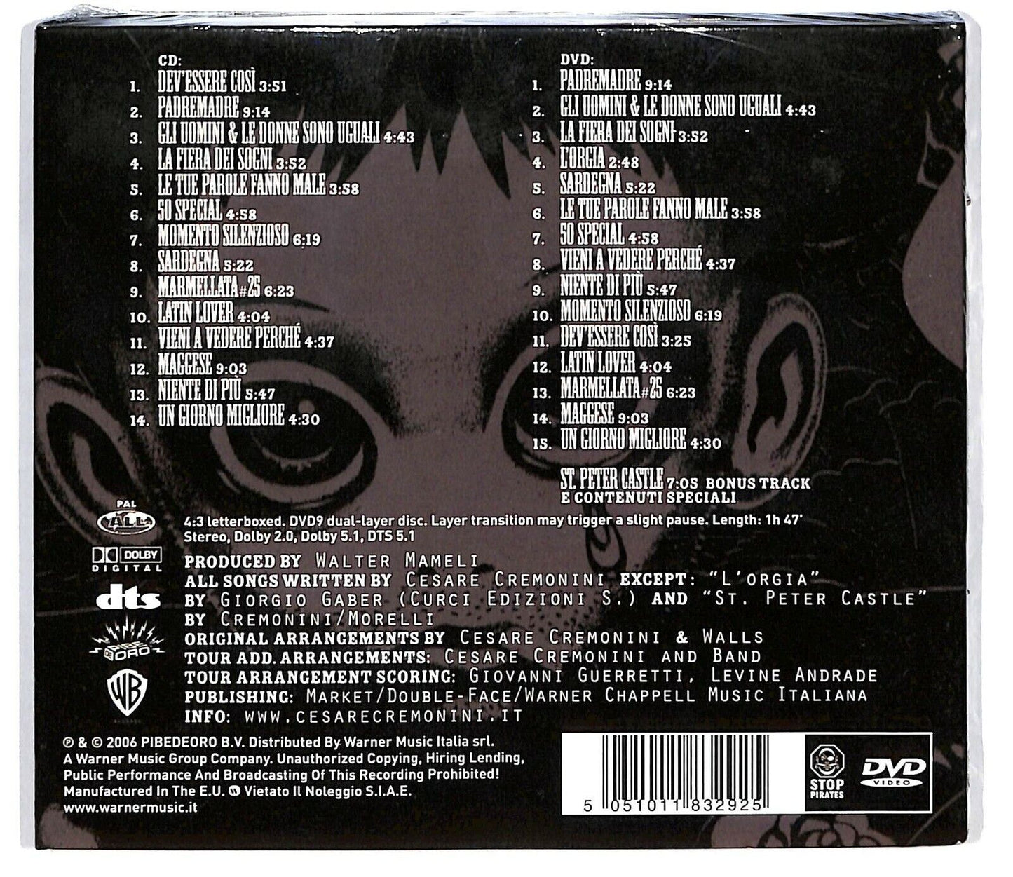 EBOND Cesare Cremonini And London Telefilmonic Orch - 1+8+24 Theatr CD CD033923