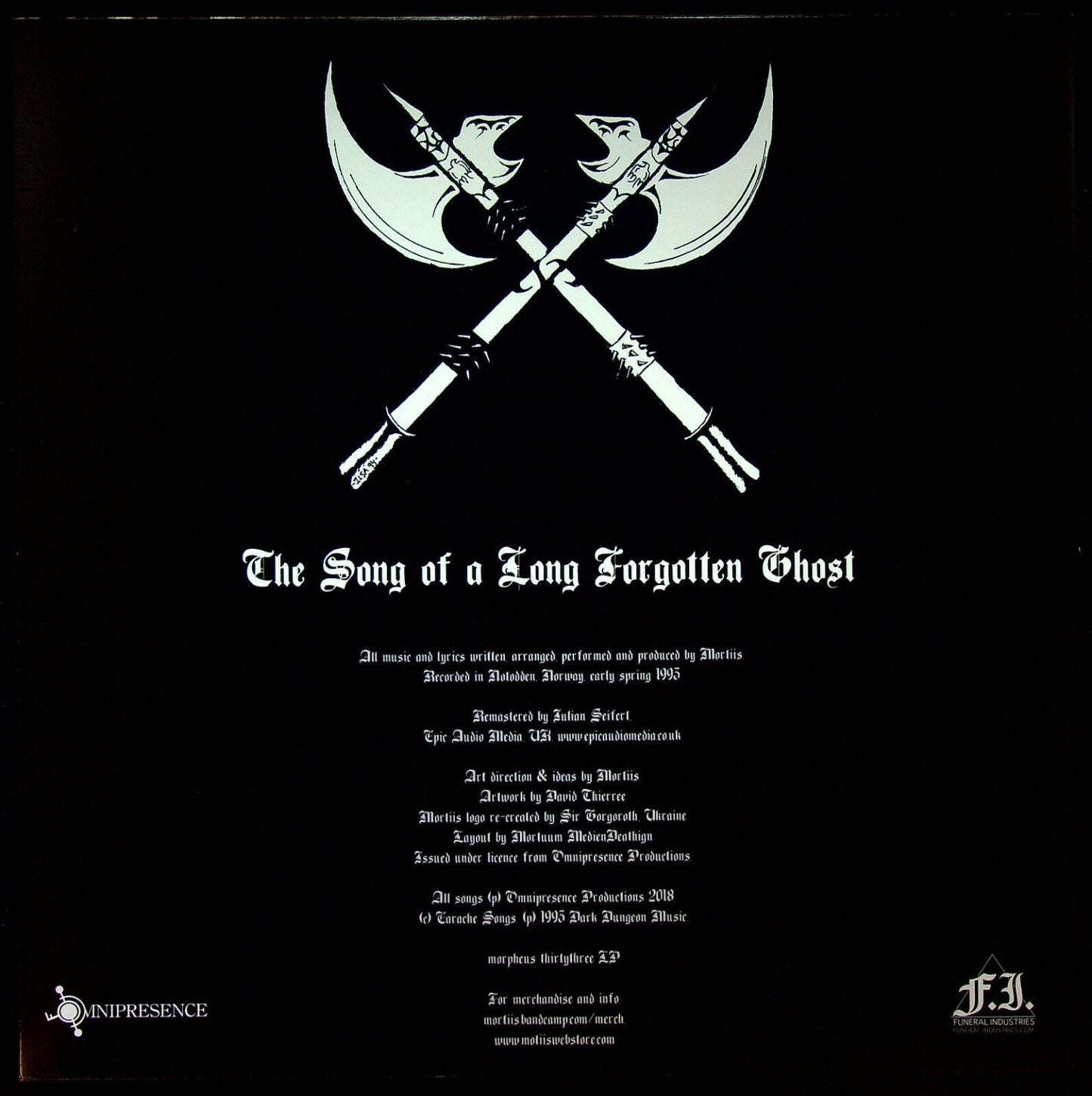 EBOND Mortiis - The Song Of A Long Forgotten Ghost Vinile V058101