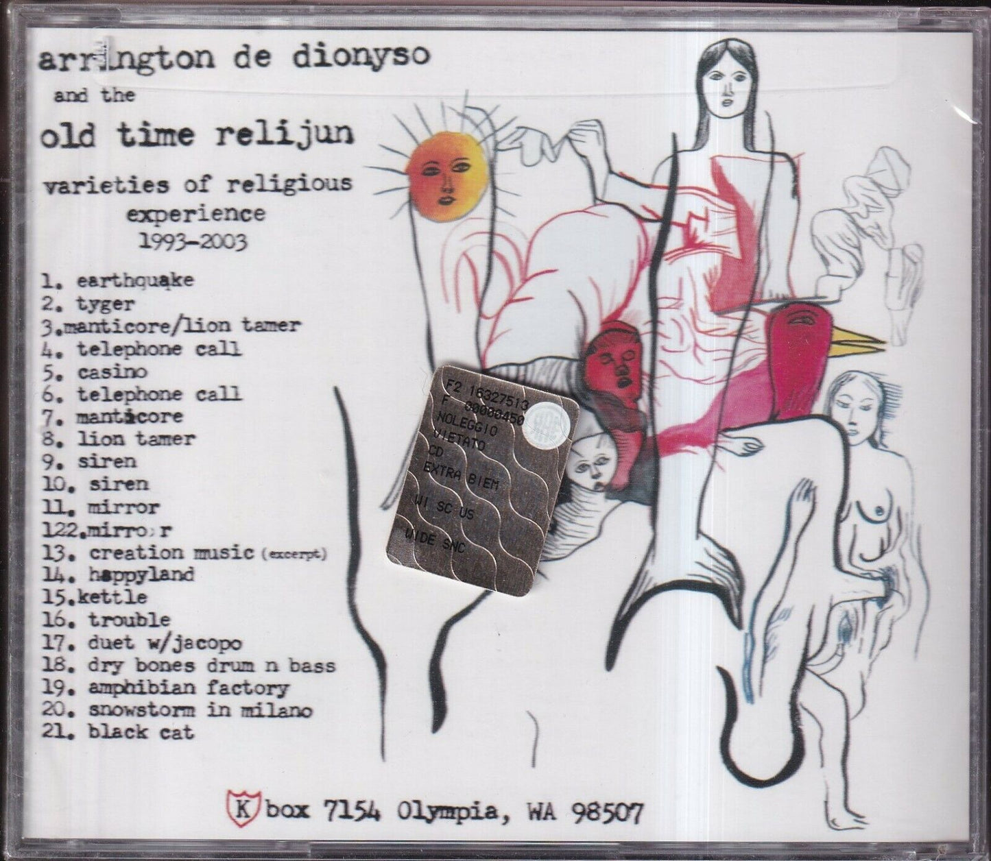 EBOND Arrington De Dionyso, The Old Time Relijun Varieties Of Religious5013 CD CDS001357