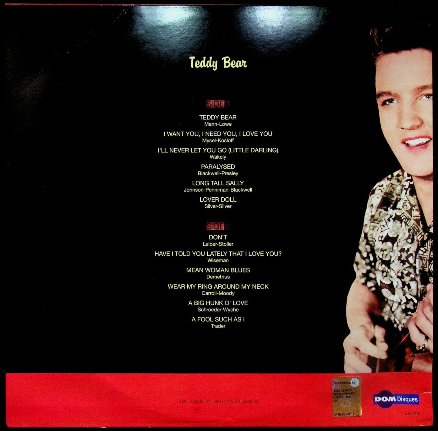 EBOND Elvis Presley Teddy Bear Vinile VS001012