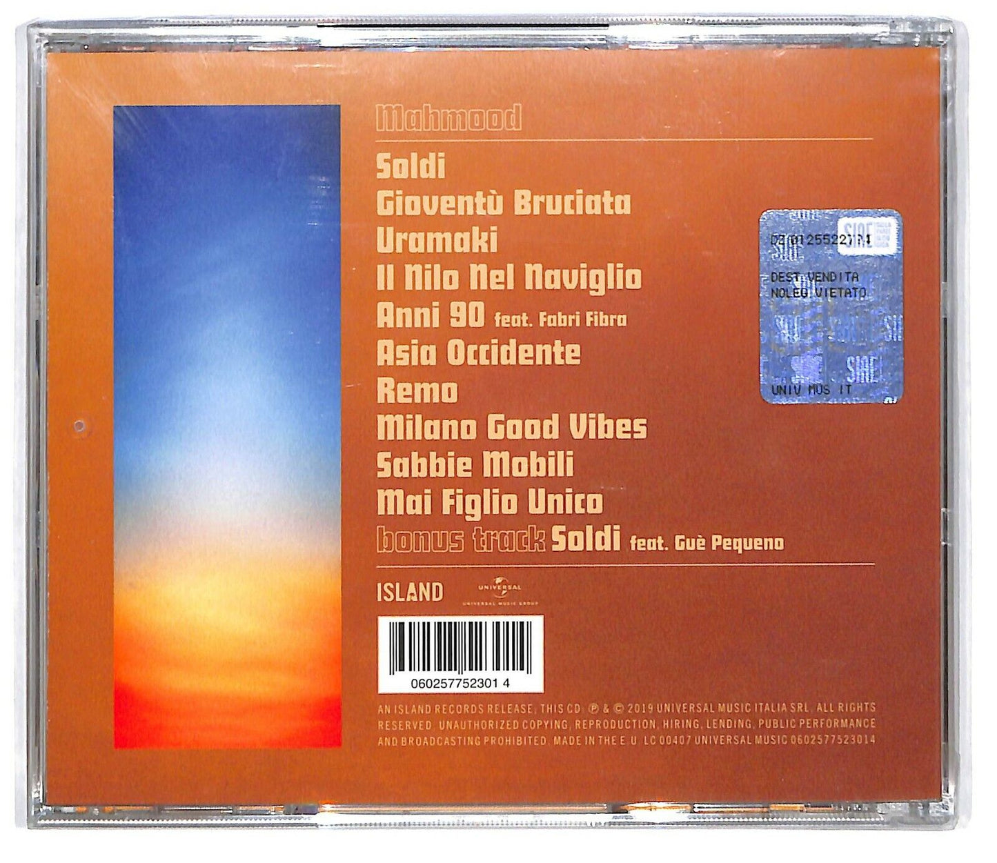 EBOND Mahmood - Gioventu Bruciata CD CD033810