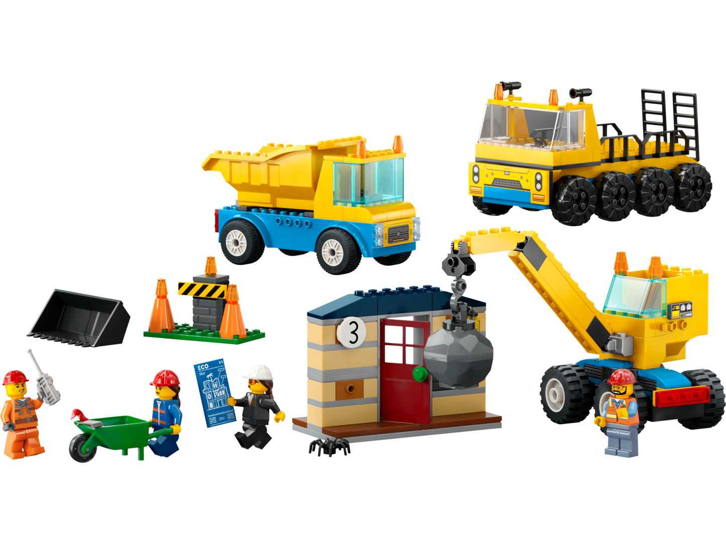 LEGO 60391 Camion da cantiere e gru con palla da demolizione