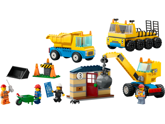 LEGO 60391 Camion da cantiere e gru con palla da demolizione