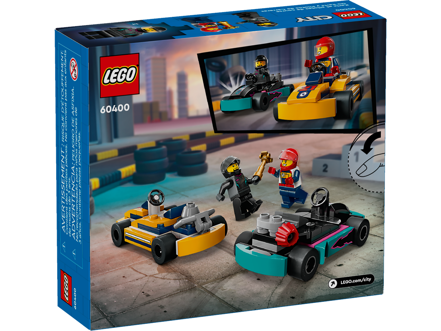LEGO 60400 Go-kart e piloti