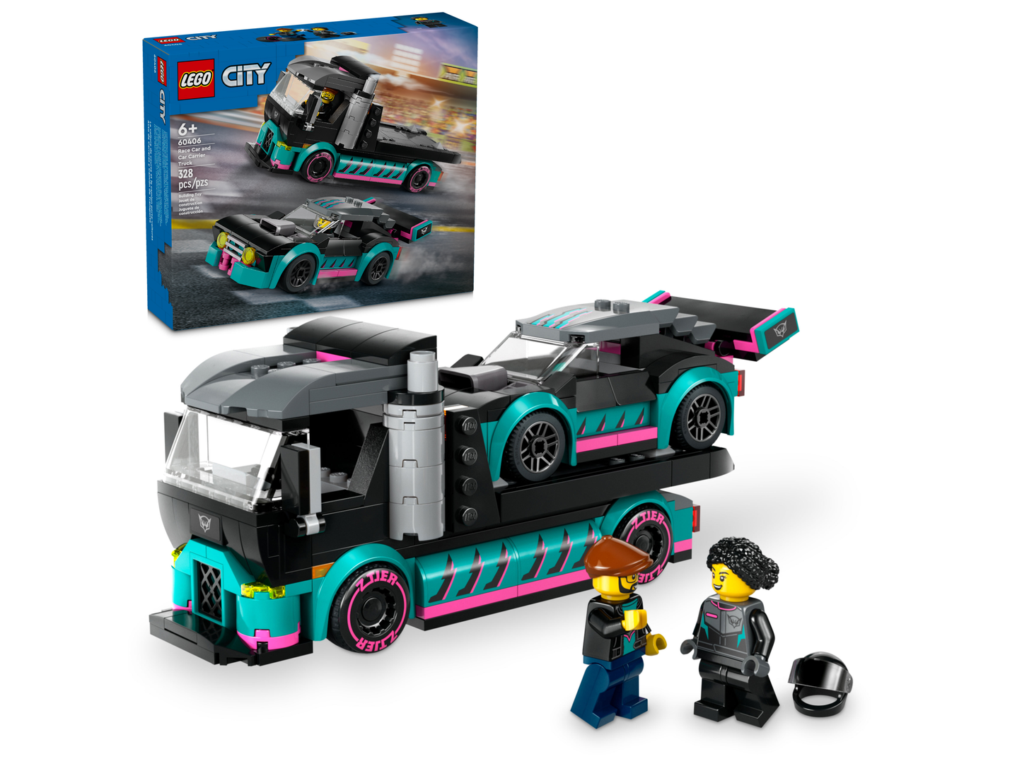 LEGO 60406 Auto da corsa e trasportatore