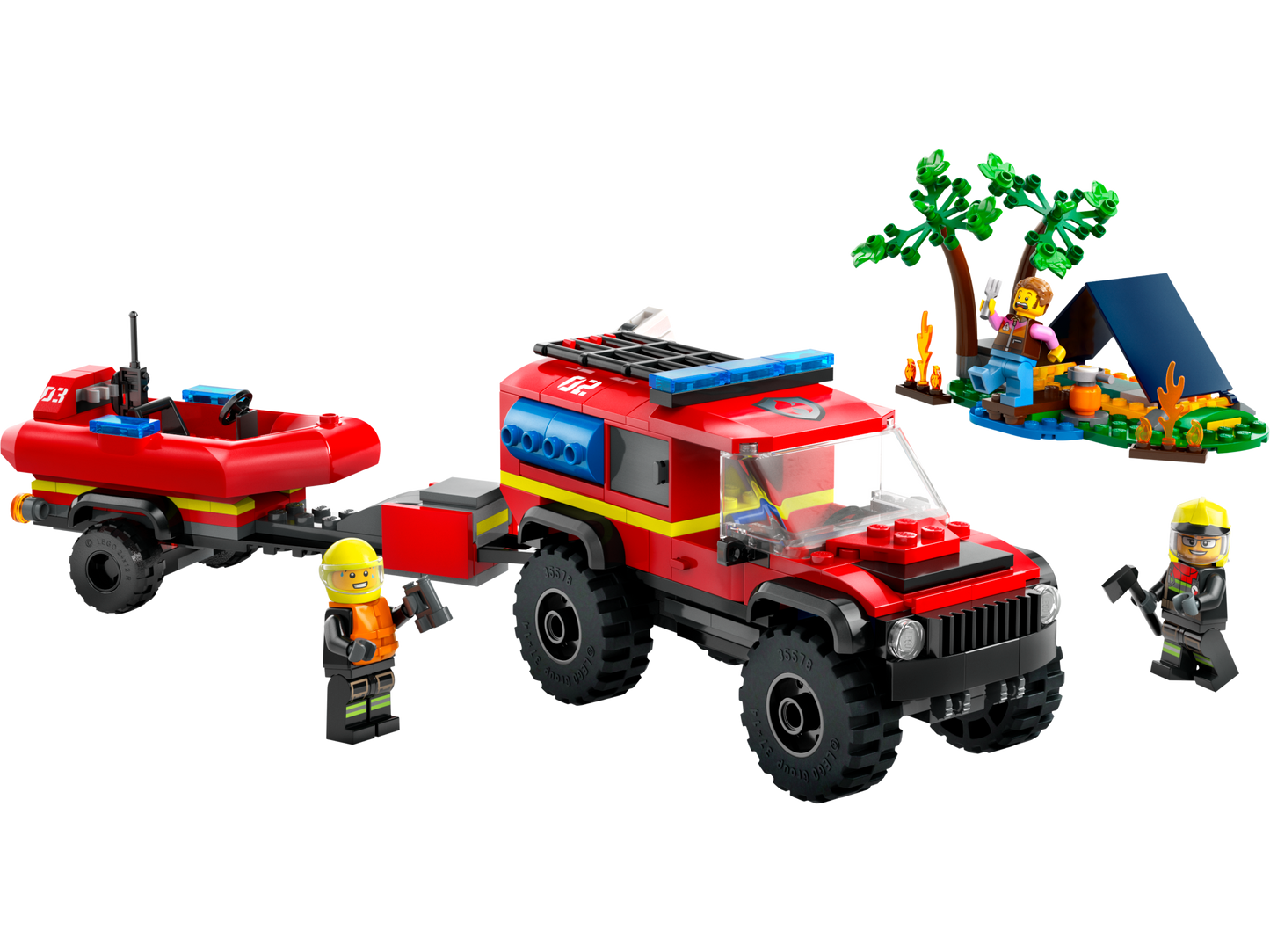 LEGO 60412 Fuoristrada antincendio e gommone di salvataggio
