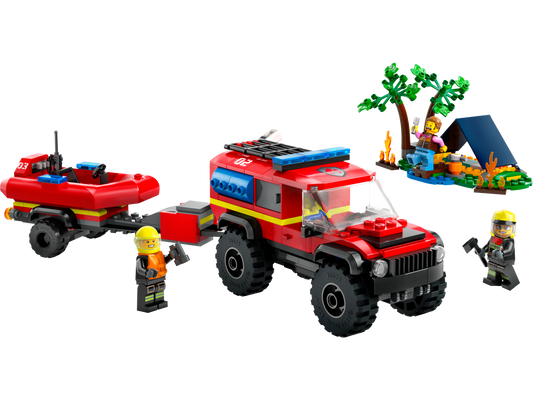 LEGO 60412 Fuoristrada antincendio e gommone di salvataggio