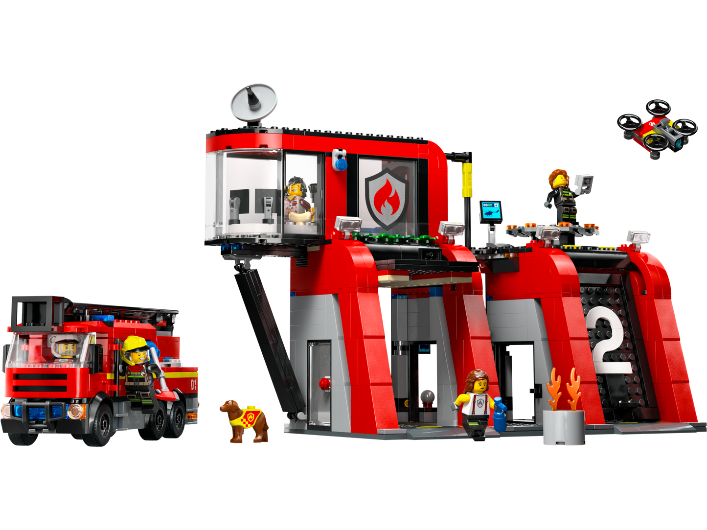 LEGO 60414 Caserma dei pompieri e autopompa