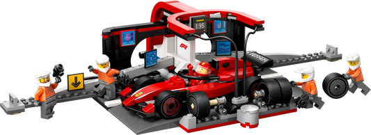 LEGO 60443 Pitstop e meccanici con monoposto Ferrari F1®