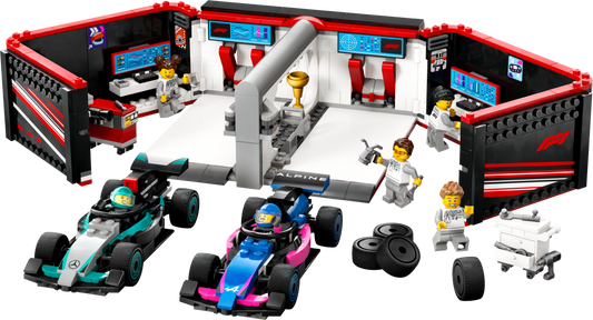 LEGO 60444 Garage con monoposto Mercedes-AMG e Alpine F1®