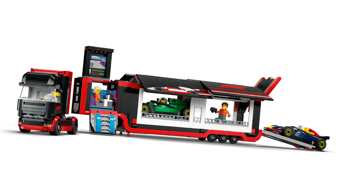 LEGO 60445 Autotrasportatore F1® con monoposto RB20 e AMR24 F1®