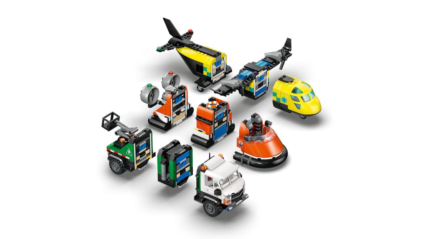 LEGO 60505 Remix aereo, camion di servizio e hovercraft