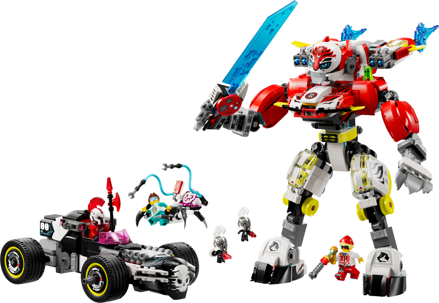 LEGO 71497 Mech tigre di Cooper e Bolide di Zero
