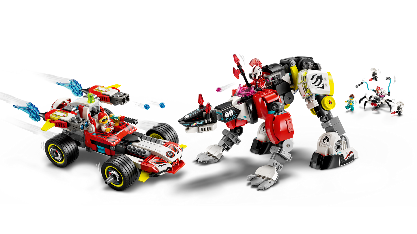LEGO 71497 Mech tigre di Cooper e Bolide di Zero