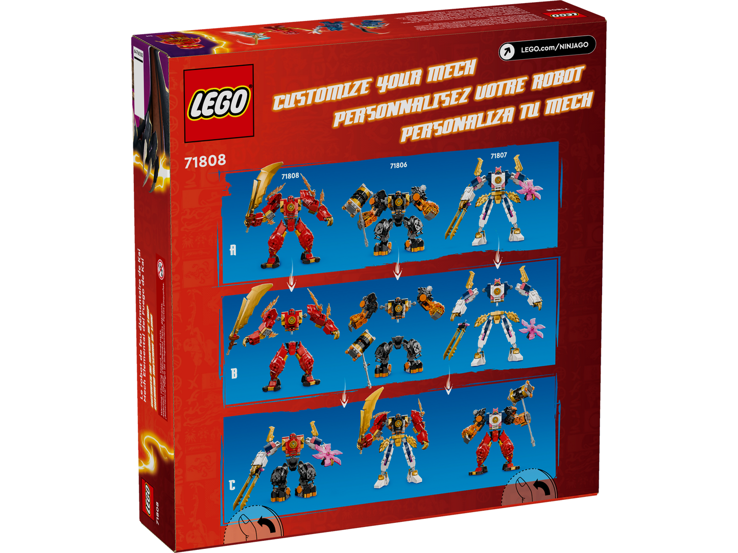 LEGO 71808 Mech elemento Fuoco di Kai