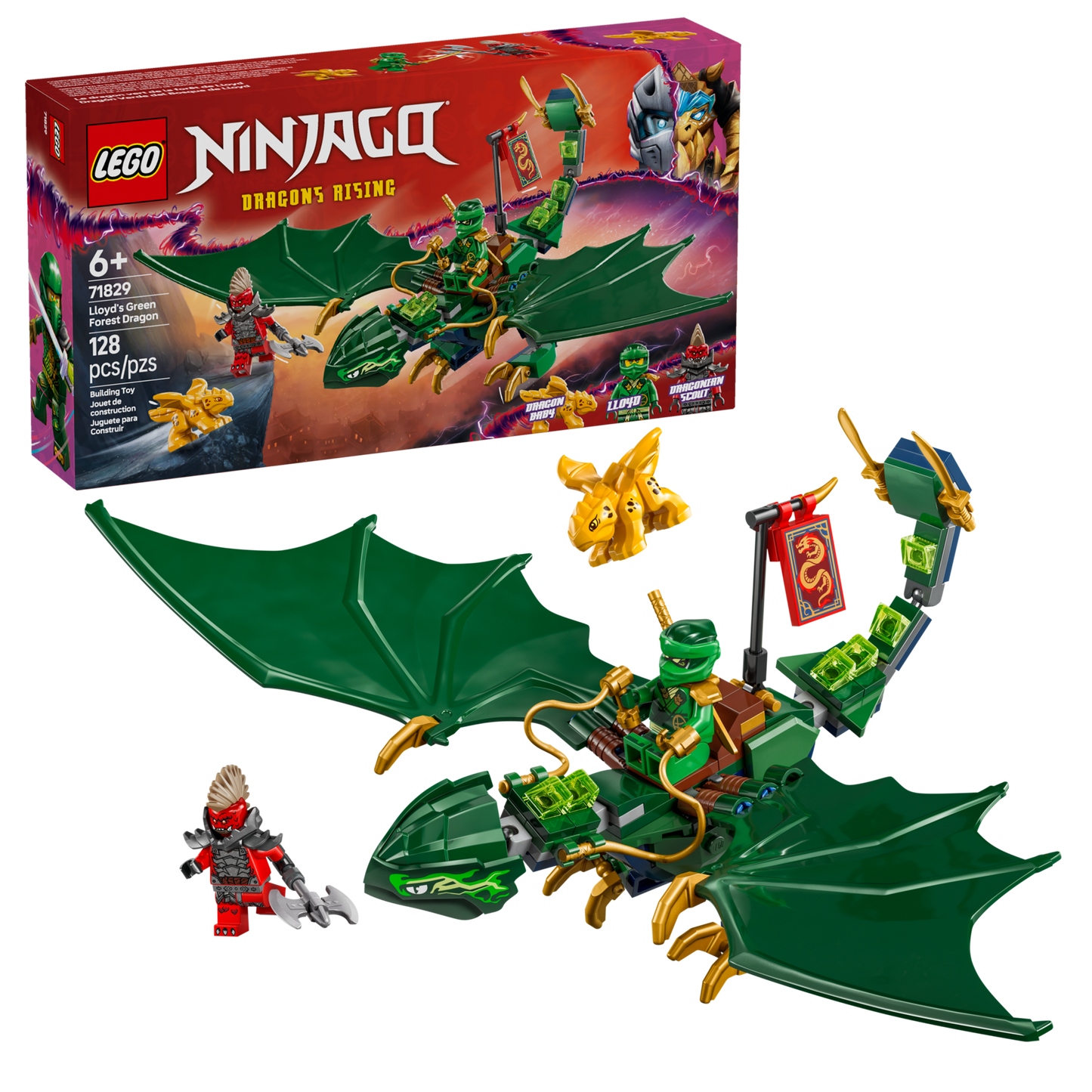 LEGO 71829 Drago della foresta verde di Lloyd