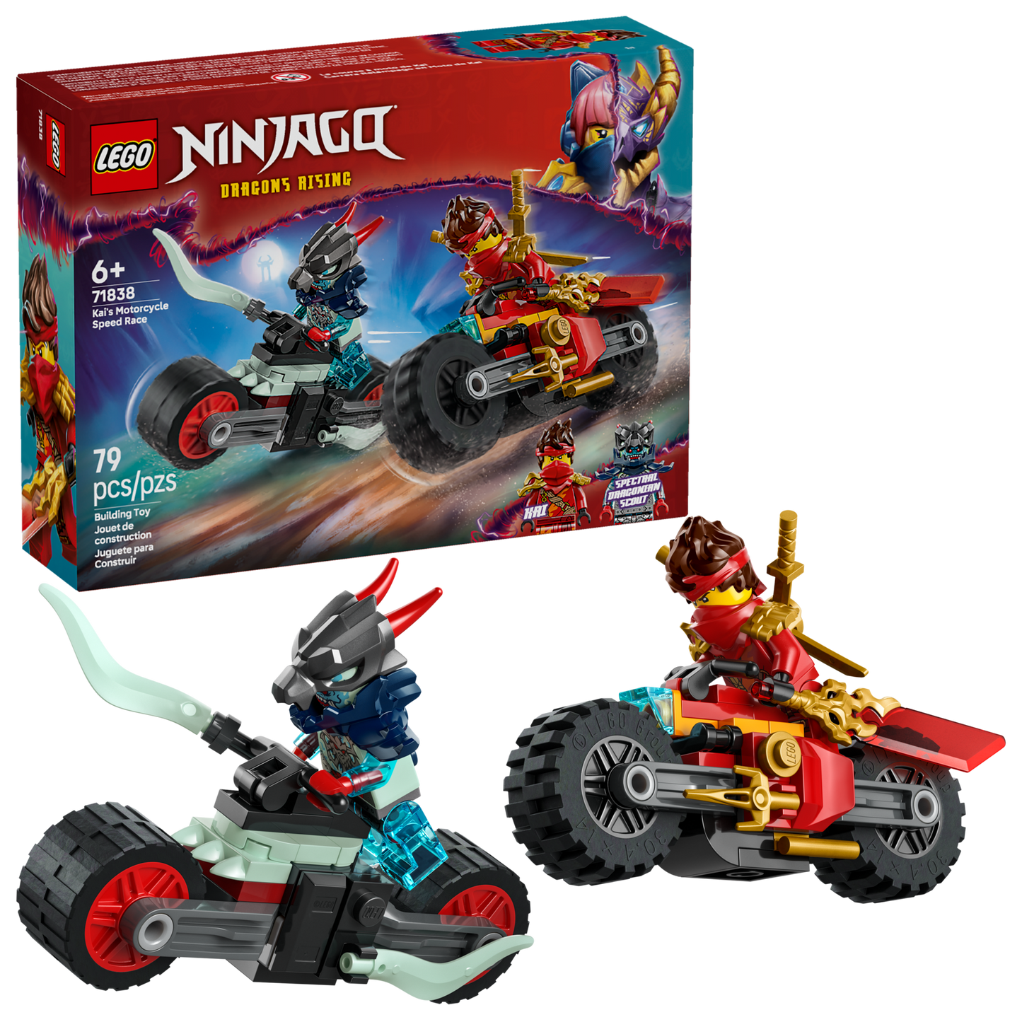LEGO 71838 Gara di velocita sulla moto di Kai