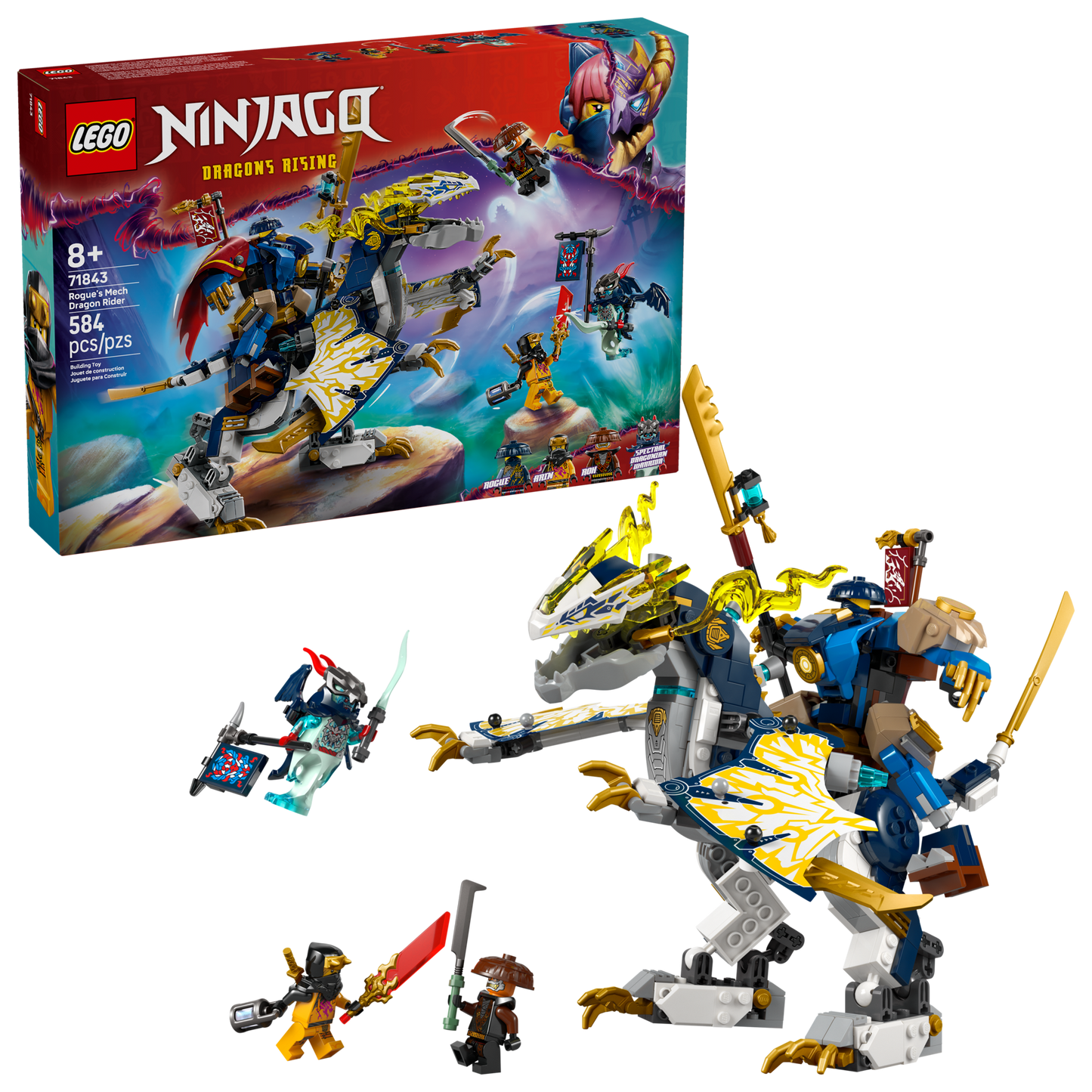 LEGO 71843 Mech cavalca-drago di Rogue