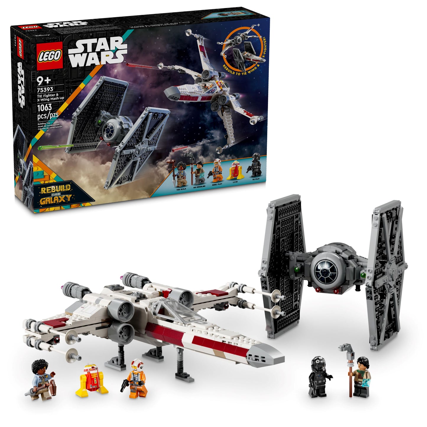 LEGO 75393 Mash-up TIE Fighter e X-Wing
