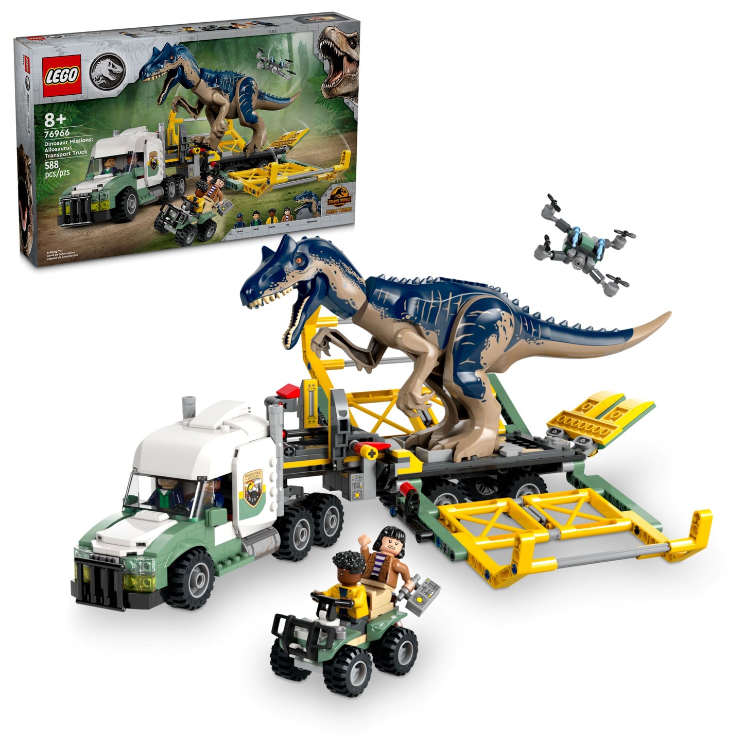 LEGO 76966 Missione dinosauro: camion di trasporto dell’allosauro