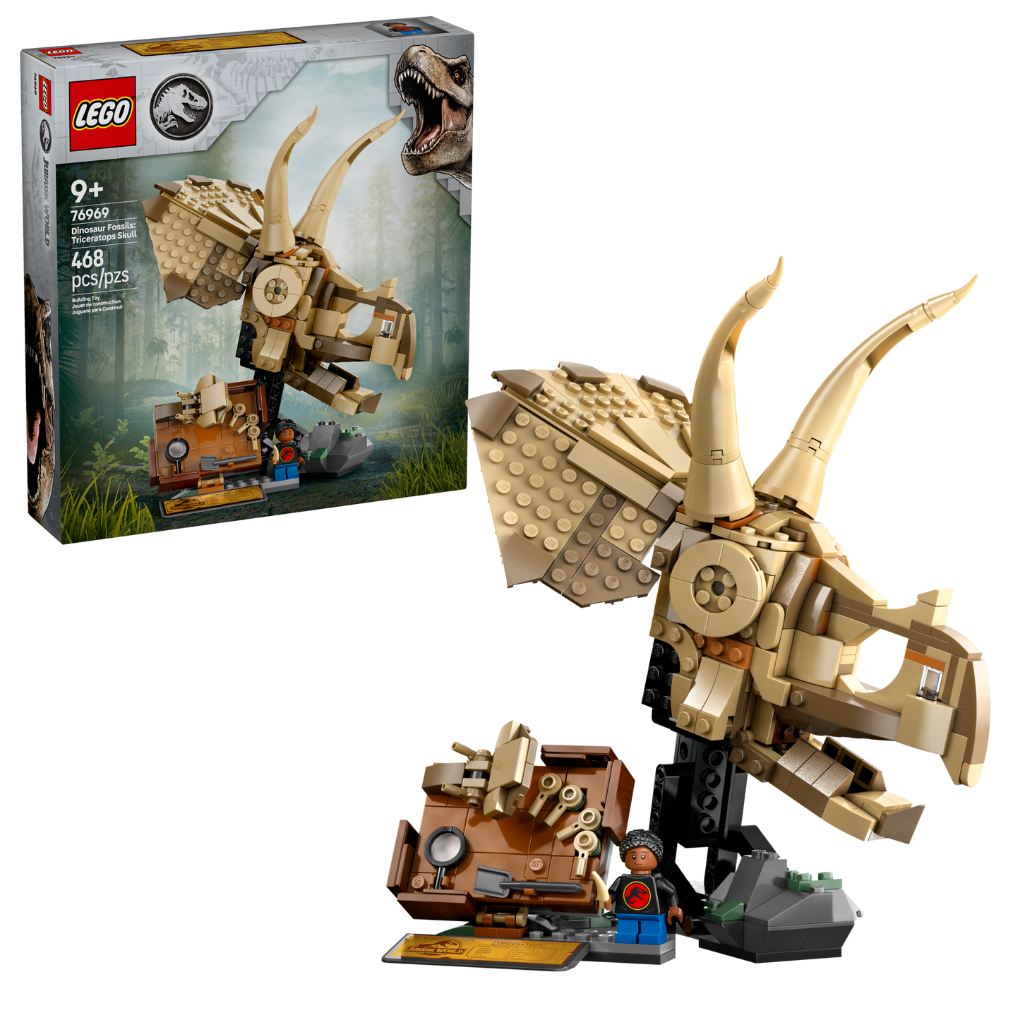 LEGO 76969 Fossili di dinosauro: teschio di Triceratopo