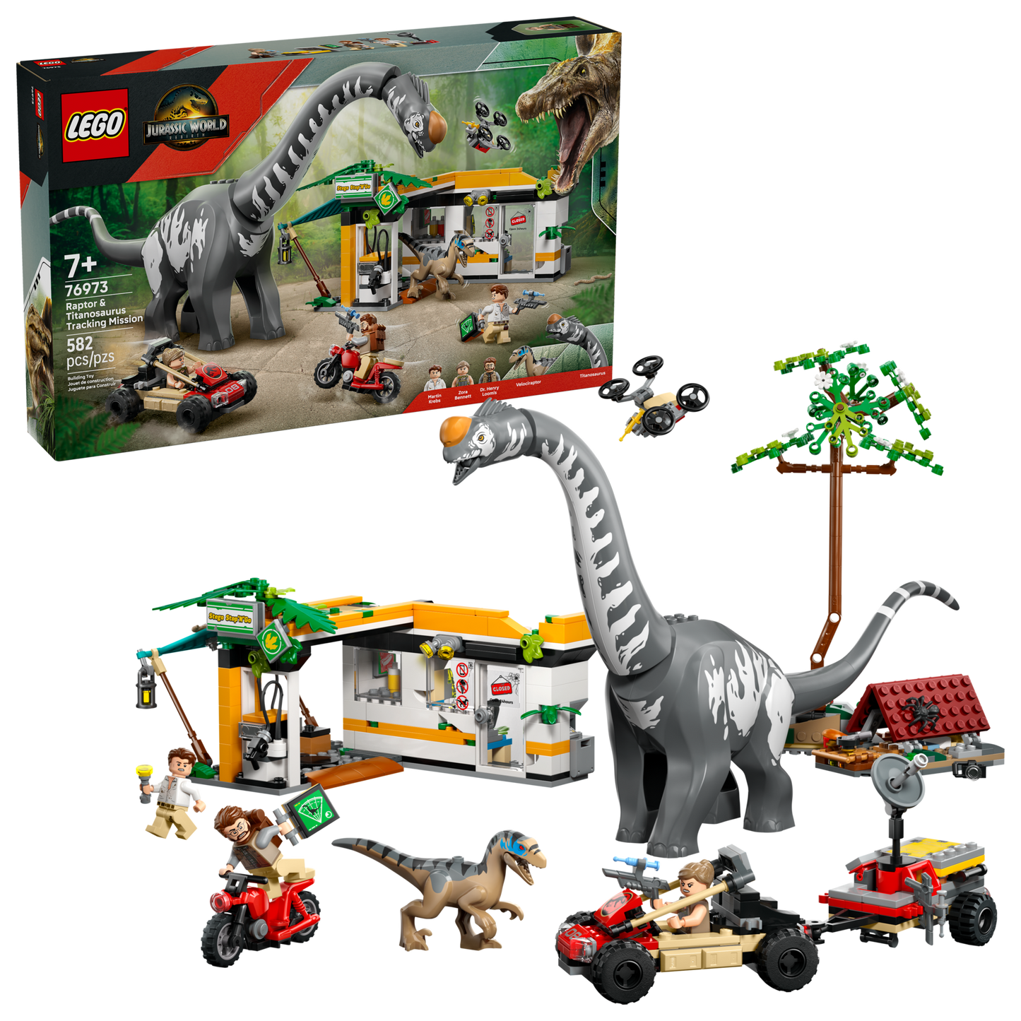 LEGO 76973 Alla ricerca del Raptor e del Titanosauro