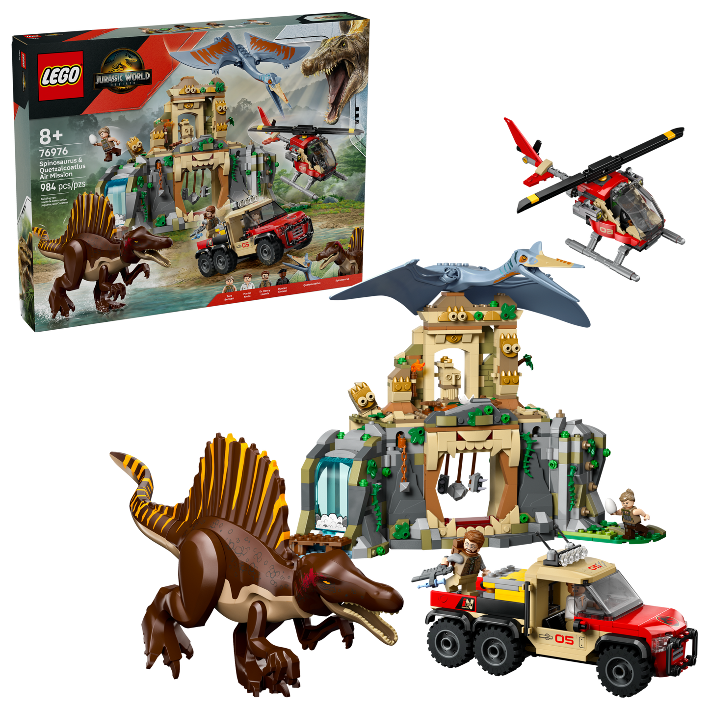 LEGO 76976 Missione aerea con Spinosauro e Quetzalcoatlus