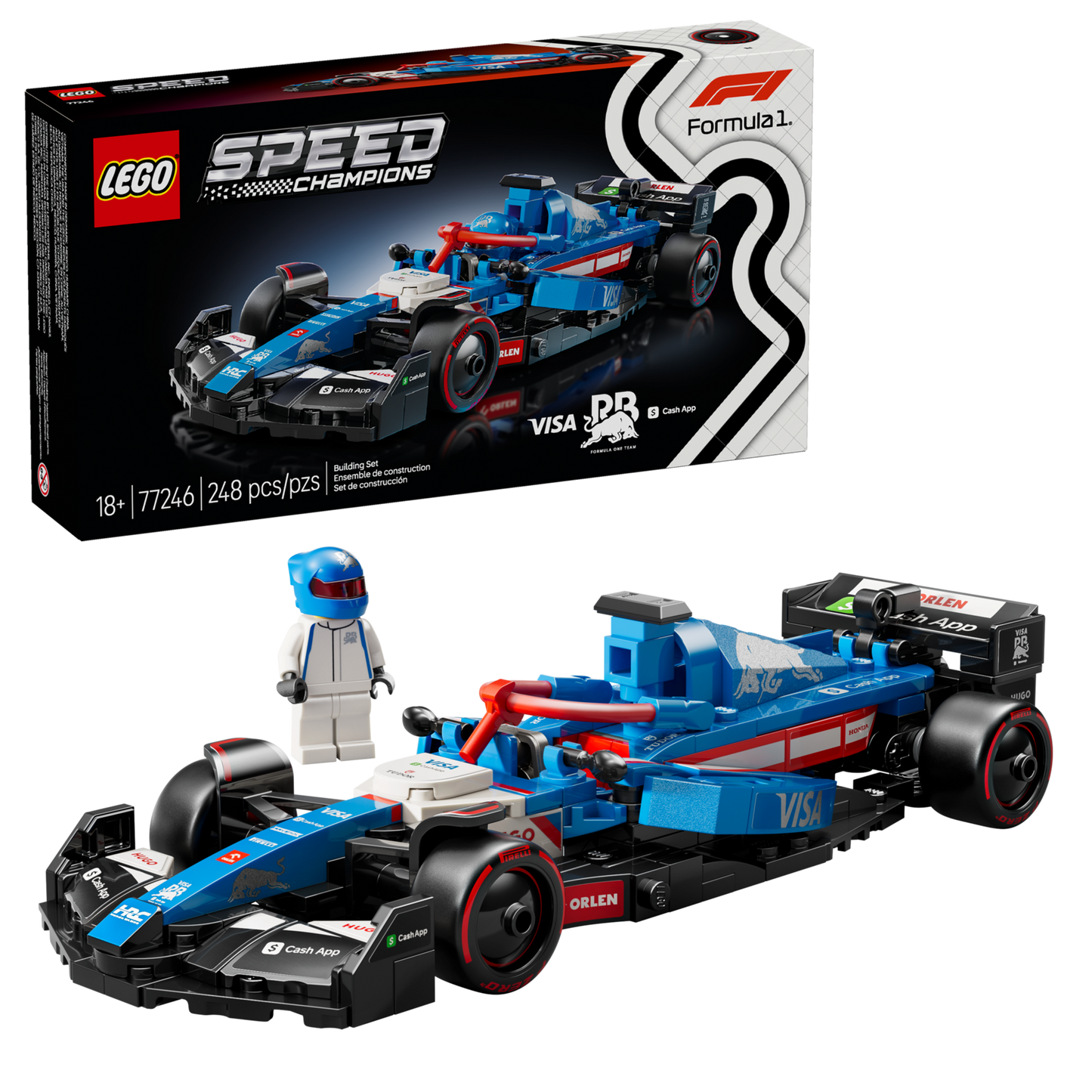 LEGO 77246 Auto da corsa F1® Visa Cash App RB VCARB 01